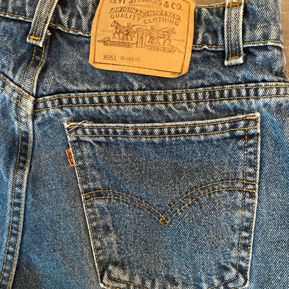 Vintage 1996Orange Tag Levi Denim Shorts 30” waist High Rise